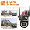 WIFI IP-камера 5K 12MP HD с тремя объективами, наружная 4K камера с двумя объективами и функцией обнаружения движения, водонепроницаемая камера видеонаблюдения