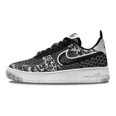 Air Force 1 Flyknit NN Ткань Перерабатываемые Легкие Классические Прочные Низкие Детские Кроссовки Черные Белые Детские Кроссовки DM1060-001
