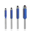 CSOOM Pro 4pcs Trimmer Bit Shaft Diameter 6mm Cutting Router Bit Door Panel Engraving Decorative Processing Woodworking Cutting Tool Trimmer Bit for