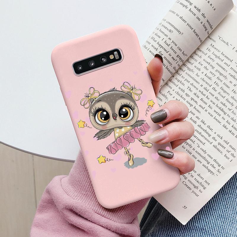 Case For Samsung Galaxy S10 S 10 Plus S10E Phone Cover Cute Cartoon Candy Painted Soft TPU Coque For Samsung S10 S10+ S10E Funda