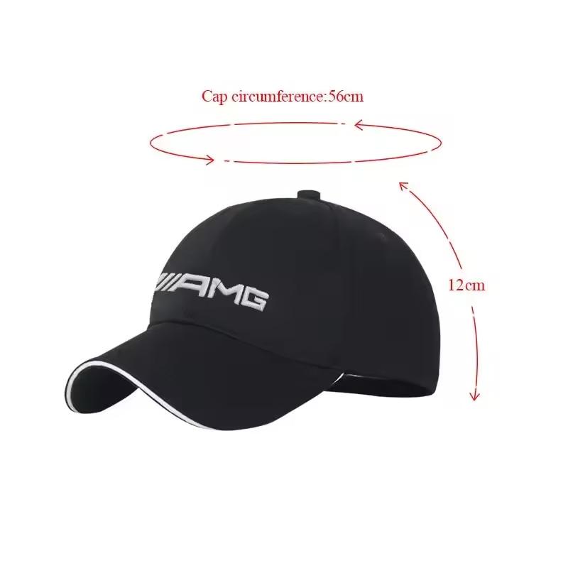 TWEK4 Car Fashion Embroidered Baseball Hat Outdoor Leisure Breathable Sunscreen Hat Accessories Car Hub Cap For Mercedes Benz AMG W214