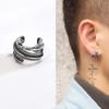 Feather Ear Cuff: Trendy Japanese & Korean Style for Men and Women, No Piercing Required