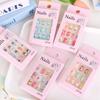 Snowflake Snowman Children Christmas False Nails Bunny Flower Kids Fake Nail Extension  Girls Gift