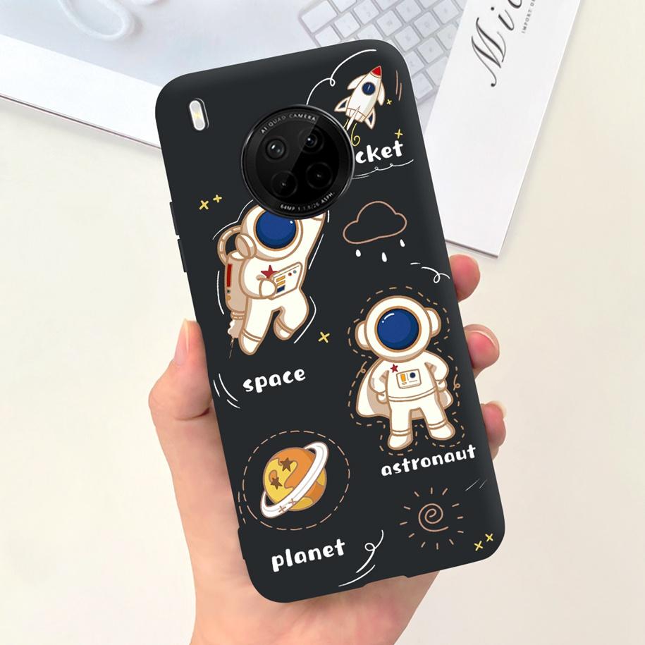 Для Huawei Y9a 2020 Силиконовый чехол FRL-22 FRL-23 Милый Астронавт Сердце Любви Тонкий Мягкий ТПУ Чехол для Телефона на Huawei Nova Y9a Y 9A Чехол