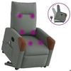 VidaXL Reclining Massage Armchair Dark Grey Fabric 3324015
