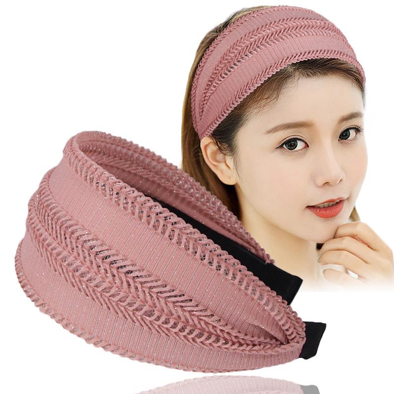 Non-Slip Wide-Brimmed Headband with Teeth for Women – Breathable, Simple Bangs Style
