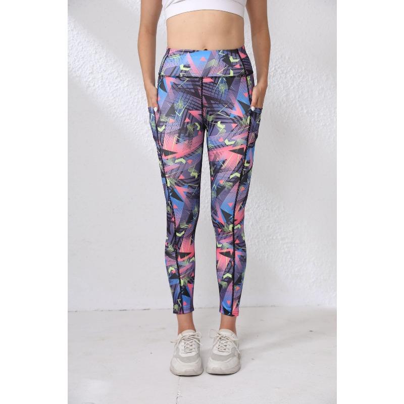 Popular Yoga Pants, High-waisted Tight Pants, Fitness Digital Printing, Hip-lifting, Slim-fitting, Outdoor Sports Pants for Women