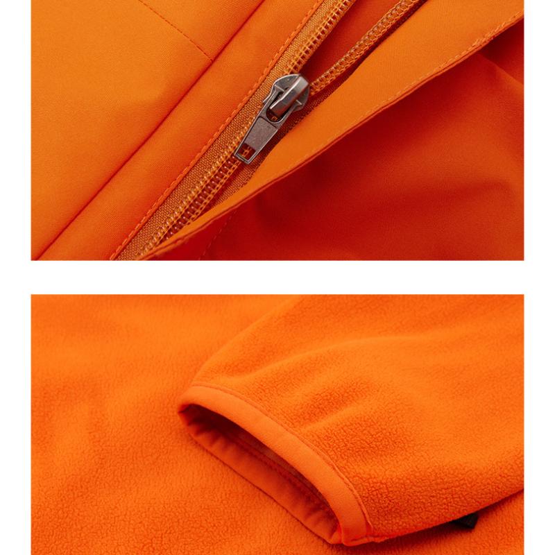 Women Men's Jacket 3 In 1 Waterproof Winter Jacket Snow Jacket Windproof Hooded with Inner Warm Fleece Coat