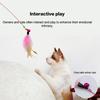 1/10Pcs Funny Simulation Feather Cat Toy Interactive Pet Cat Toy Kitten Playing Teaser Wand Toy Replacement Head Pet Supplies