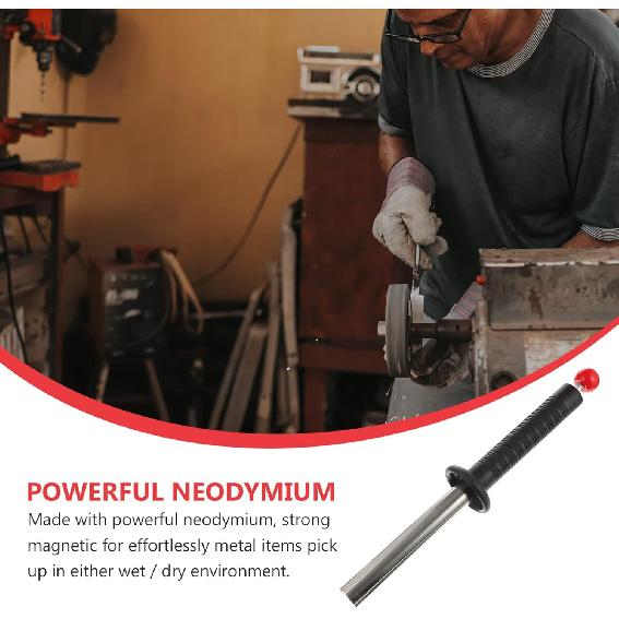 DOITOOL Магнитный захват с рукояткой для освобождения, 14,7 дюйма, Магнитный сборщик металлической стружки, Магнитные инструменты для захвата, Стержень для сбора металлической стружки