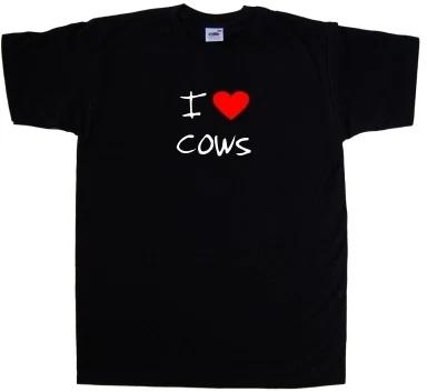I Love Heart Cows T-Shirt