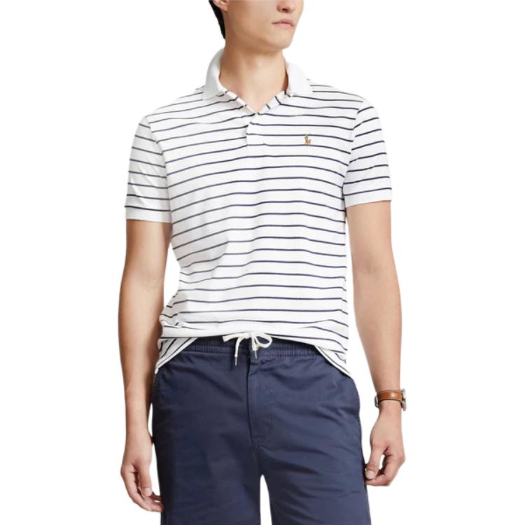 Polo Ralph Lauren Polo Pony Embroidered Striped Polo Shirt 710870545-003
