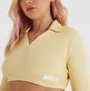 Y9053 ELLESSE Harrie Cropped T-Shirt Light Yellow SWEATSHIRT WOMEN'S s