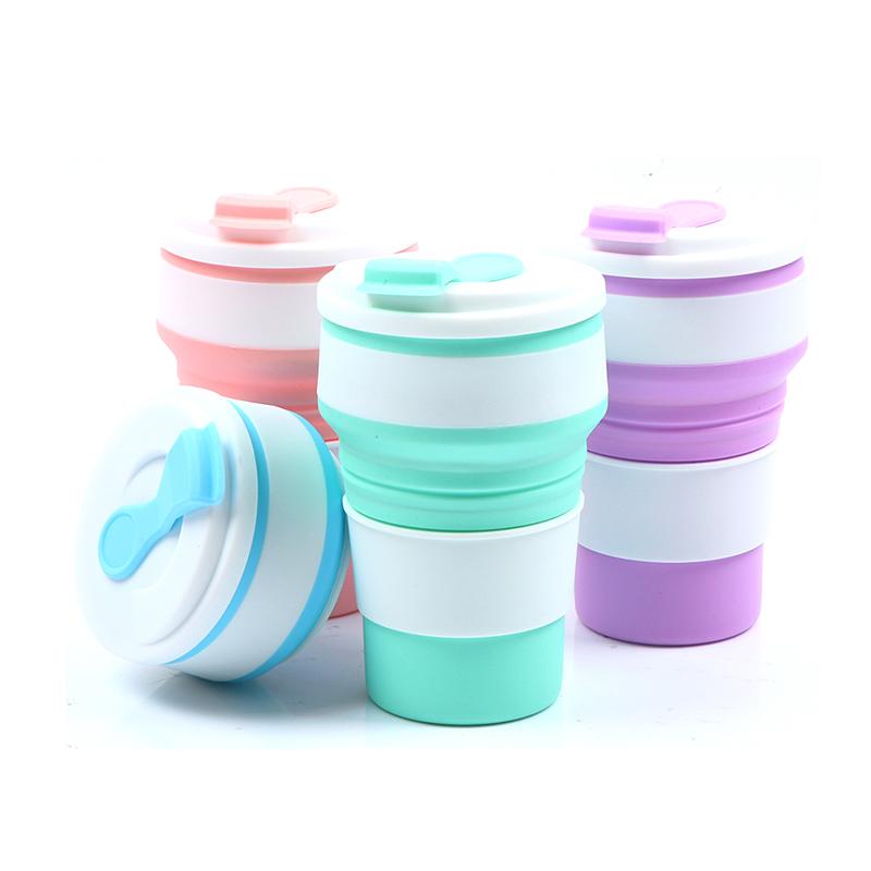 Кофейные кружки, складной силикон для путешествий, кемпинга, пешего туризма, пикника