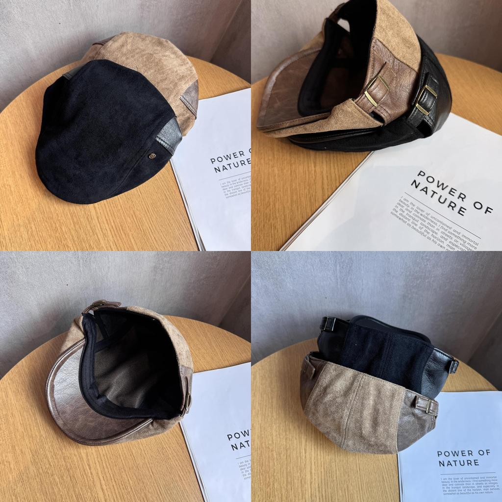 Solid Simple Retro Color Suede Neutral Casual Beret For Autumn Winter And