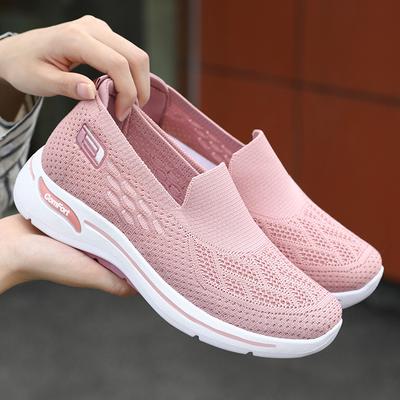Кроссовки-лоферы для женщин, кроссовки без шнуровки, нескользящая обувь для ходьбы, легкая обувь для тренировок в тренажерном зале, дышащие модные повседневные кроссовки на плоской подошве для женщин