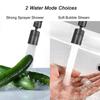 New 2 Mode Water Faucet Aerator 360° Rotary Splashback Tap Nozzle Faucet Spray Head Filter Water Filter Nozzle Bubbler Kitchen