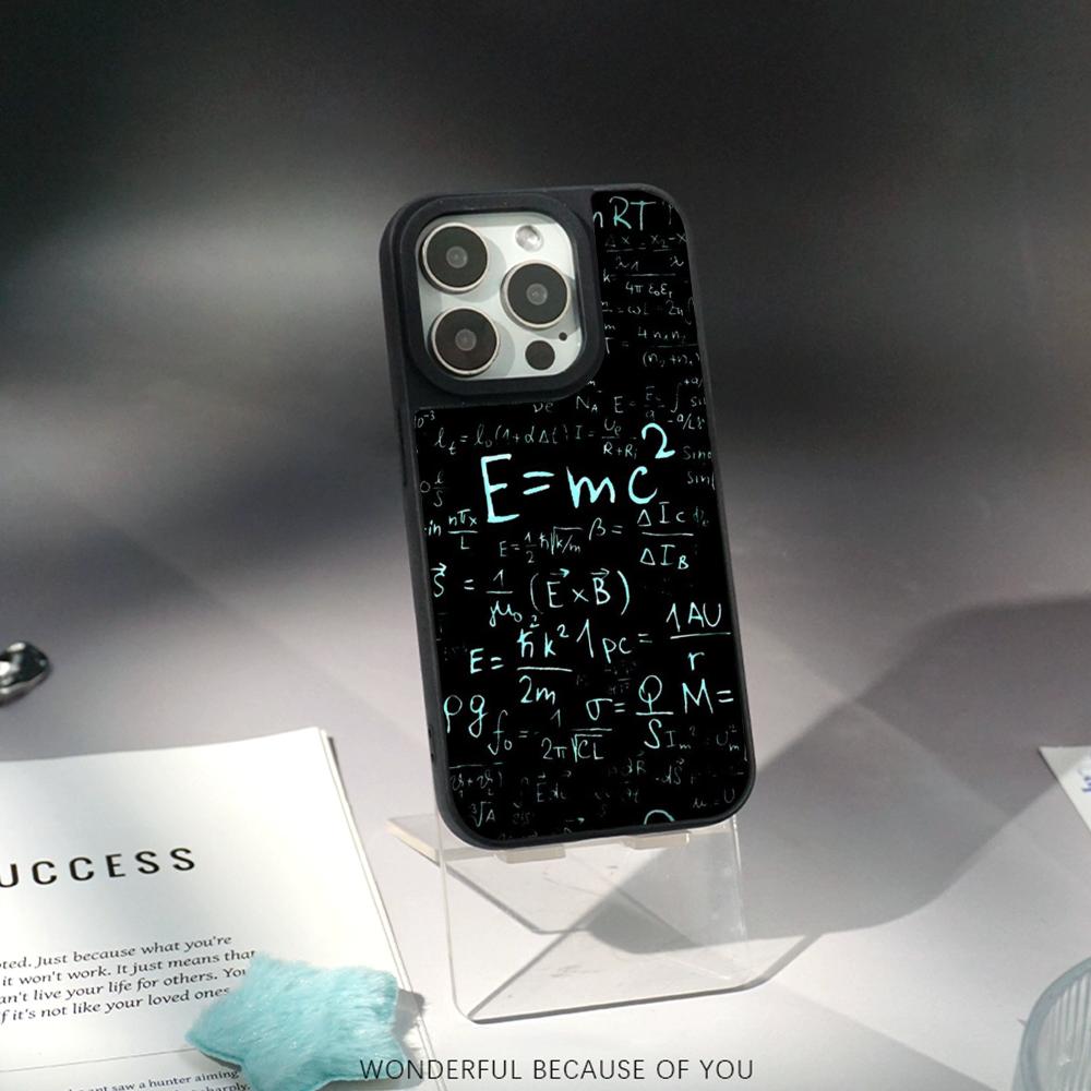 Крутой чехол для телефона с формулой и крутым узором для iPhone 17 16 e 15 14 13 12 Pro Max, защитный чехол из овчины с серебристой окантовкой
