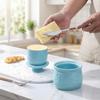 Airtight French Butter Dish Keep Fresh Cheese Storage Box Ceramic Butter Crock  Countertop