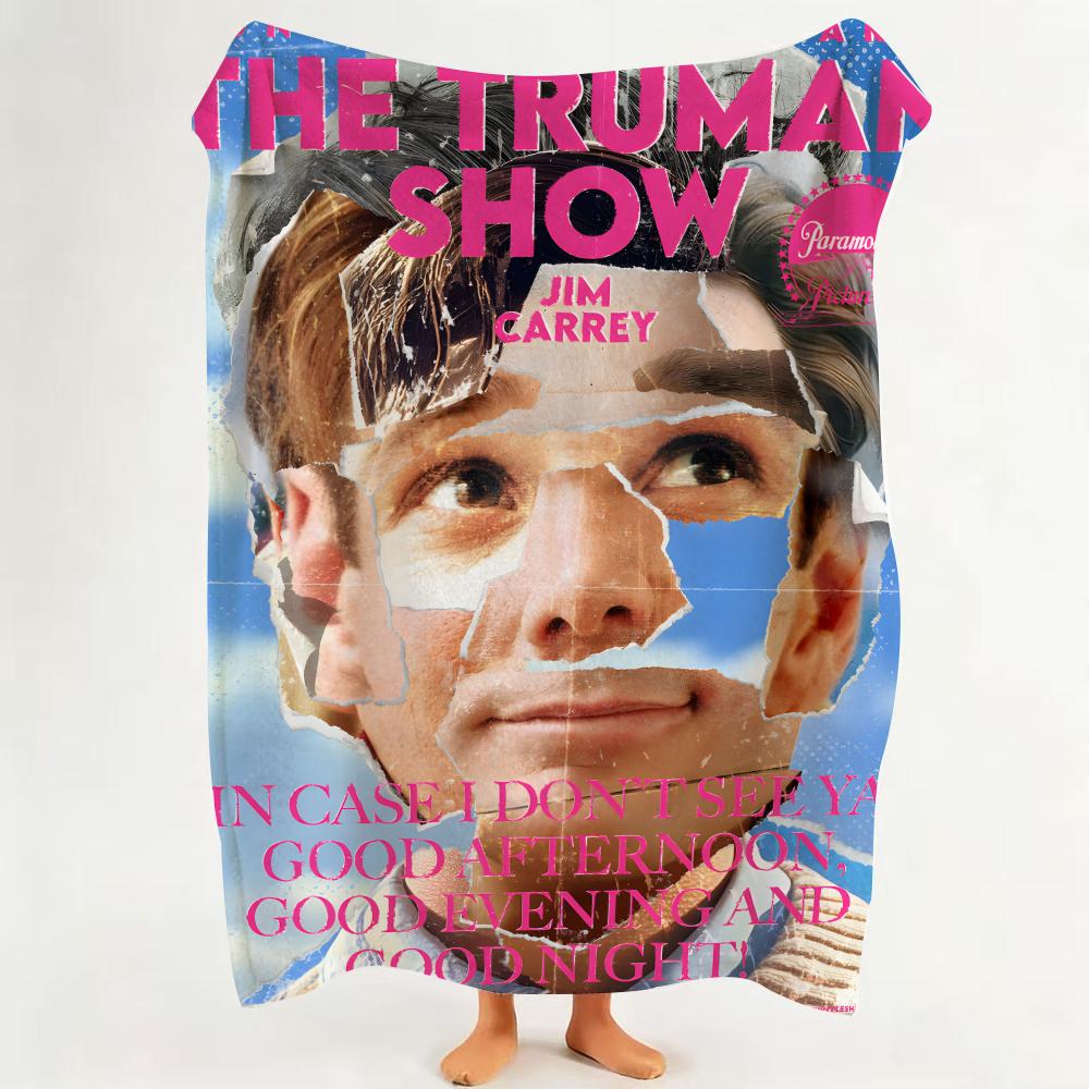 Movie T The T Truman S Show Throw Flannel Throw Blanket Suitable for Sofa Living Room Bedroom