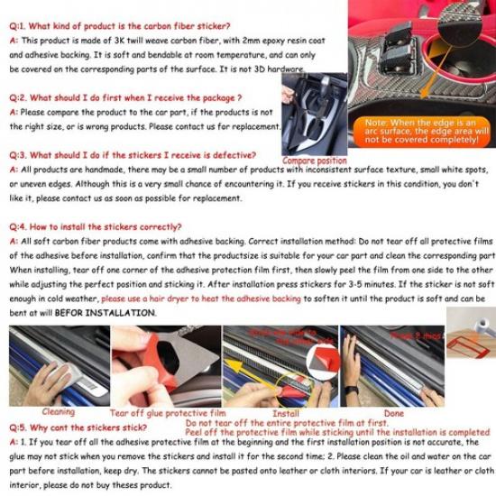 Real Carbon Fiber Console Multimedia Knob Cover Trim For BMW 3 Series E90 05-12