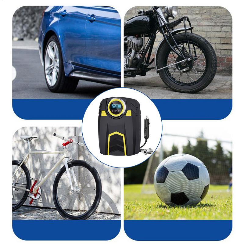 Портативный воздушный компрессор Насос для накачивания шин Портативный воздушный компрессор 3 режима яркости Компактный Многофункциональный Аксессуары для спорта