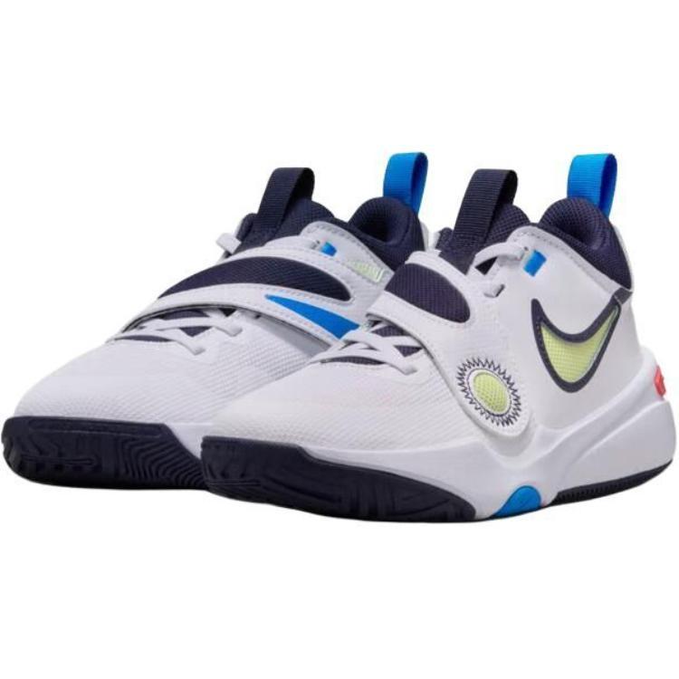 (GS) Nike Team Hustle D 11 'White Lemon Twist Crimson Blue' Kids' DV8996-105