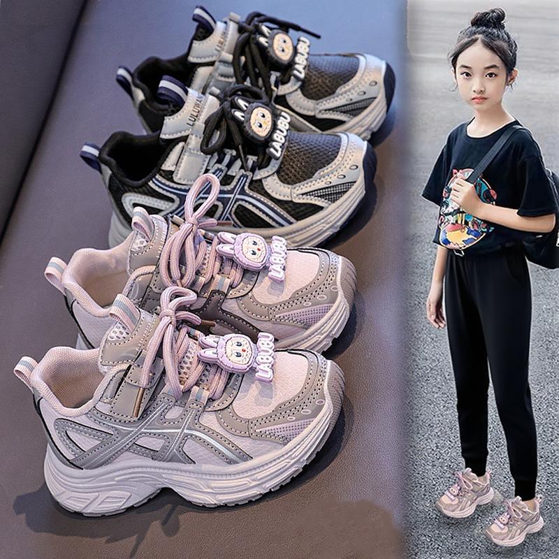 Модная спортивная обувь для девочек Детские кроссовки для бега Мужские сетчатые кроссовки Дышащая повседневная обувь