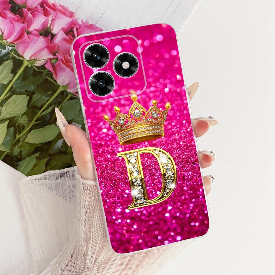 For Honor X5c Case Luxury Crown Letters Soft Slim Silicone Phone Cover For Honor X5 X5c Plus Fundas NLA-LX1 HonorX5c Plus Bumper