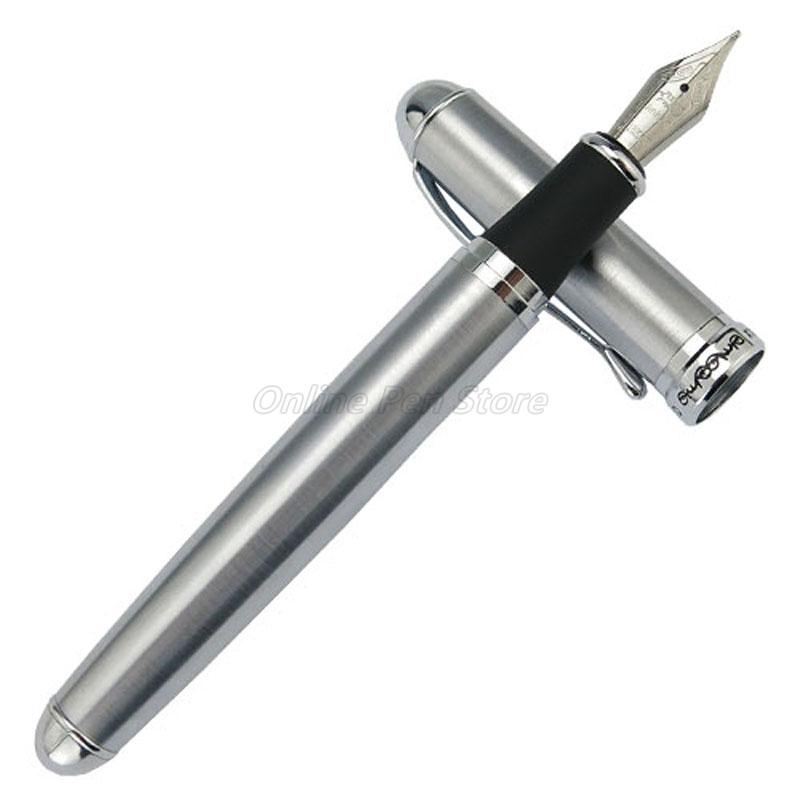 Jinhao X750 Металлическая нержавеющая сталь Ираурита 18 KGP 0.5 мм Средний наконечник Перьевая ручка Благородная Офисная Школьная Профессиональная Канцелярия