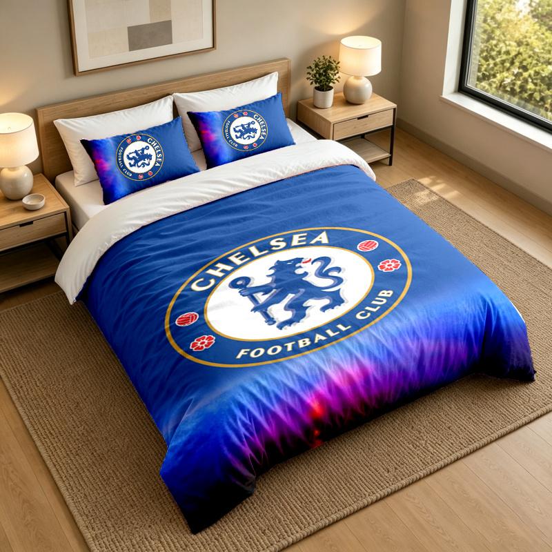 3-Piece Bed Sheet Set with Chelsea Design, 1 Flat Sheet and 2 Pillowcases for Bedroom