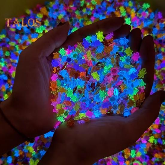 100 шт. Мини-фигурки черепах, светящиеся в темноте, украшения в виде черепах, миниатюрные статуи черепах для декора сада фей, поделки своими руками, микроландшафтный дизайн