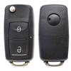 2 Button Flip Key Case Cover Shell ABS Plastic For Volkswagen Golf Passat Polo Bora Lupo Transporter Sharan Fox Skoda Octavia
