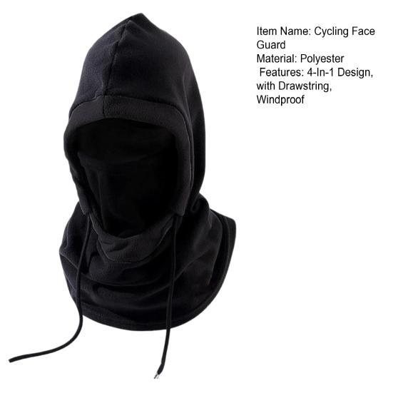 Cycling Face Guard 4-In-1 Windproof Winter Warm Cold Weather Full Cover Men Women Outdoor Neck Gaiter Balaclava Hood Bandana Scarf