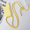 Crossboby Lanyard Rope Phone Case for IPhone 16E 16 15 14 Plus 13 12 11 Pro Max Silicone Card Package Fall Prevention Cover