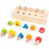 Nut Bolts Montessori Color Shape Wooden Toy Kids Fine Motor Skill Screw Board Size Matching Cognition Game Education Sensory Toy