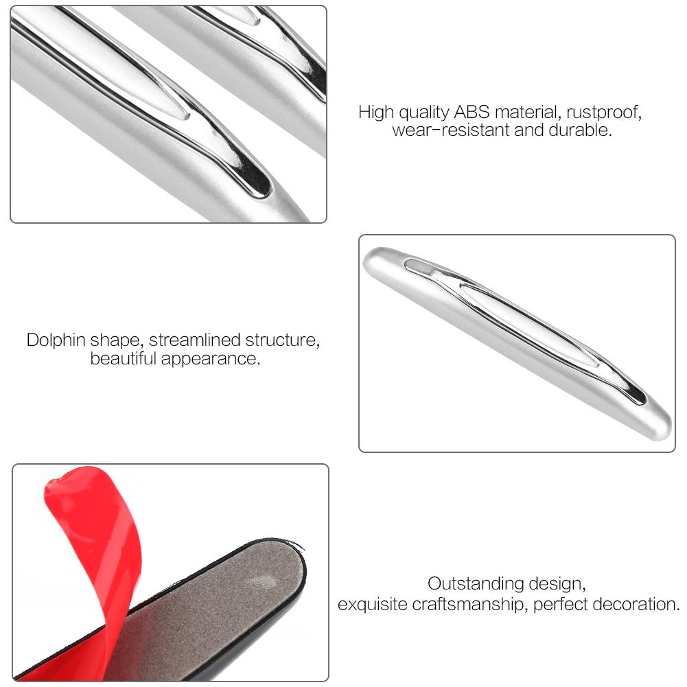 4pcs Car Door Edge Guards Trim Cover Strip Corner Bumper Anti Collision Scratch Protector Gray