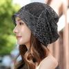 Hollow Out Pile Pile Women's Thin Head Hat Breathable and Fashionable Lace Headscarf for Spring and Summer