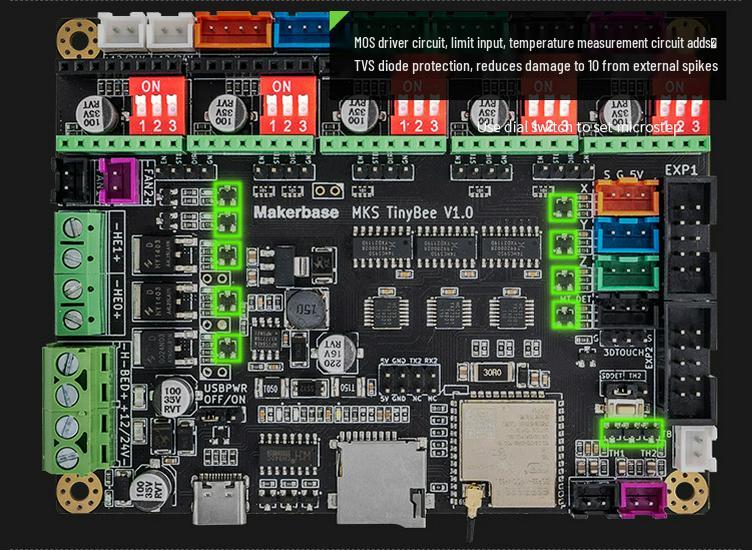 Плата управления 3D-принтером TinyBee ESP32 Mini с WIFI и дисплеем MINI12864