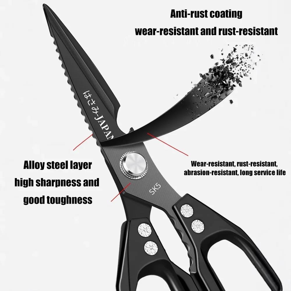 High Quality Multifunctional Kitchen Scissors Chicken Bone Scissors Fish Scale Scraper Bottle Opener Walnut Clip Kitchen 2