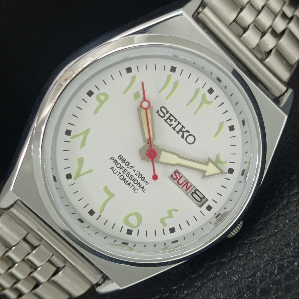 ВИНТАЖНЫЕ АВТОМАТИЧЕСКИЕ SEIKO 6309A ВОССТАНОВЛЕННЫЕ ЯПОНСКИЕ МУЖСКИЕ ЧАСЫ С БЕЛЫМ ЦИФЕРБЛАТОМ a442673-1