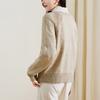 V-neck knitted cardigan jacket for women in autumn 2025, versatile wool sweater, solid color sweater for casual wear