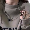 Унисекс Ретро Геометрический Каменный Кулон на Кожаном Шнурке с Вращающейся Бусиной – Универсальный, Высококачественный, Невыцветающий Дизайн для Женщин и Мужчин