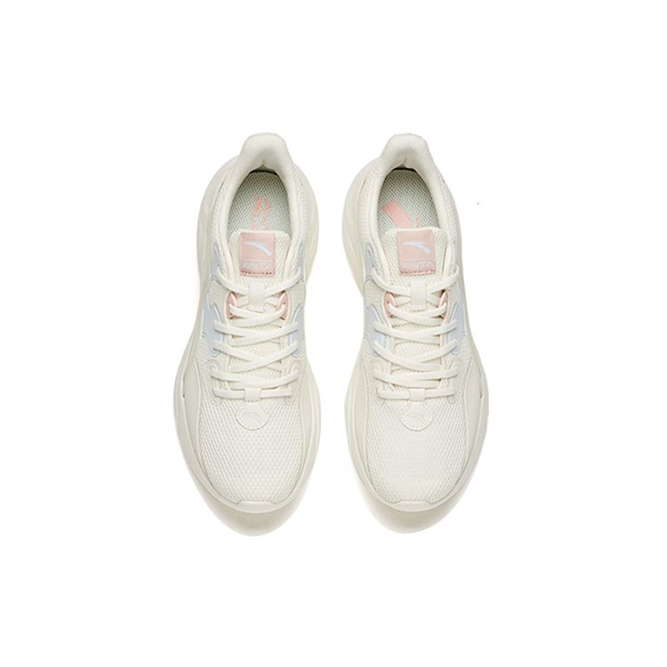 Anta Легкие амортизирующие нескользящие сбалансированные низкие повседневные туфли женские кроссовки белые серые 922115533-2