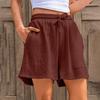 Женские модные повседневные удобные шорты из хлопка и льна