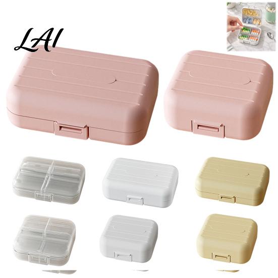 Small Medication Container Double Layer Pill Box with 7 Compartments Portable Waterproof Daily Case Medicine Organizer for Purse Pocket Size