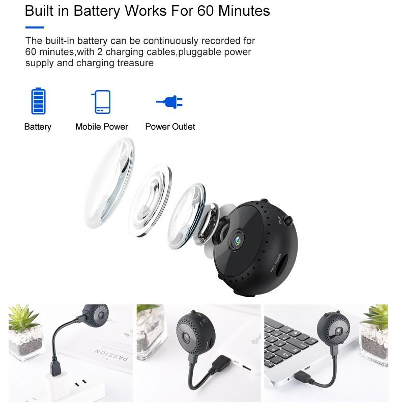 Мини-камера Wi-Fi, камера видеонаблюдения для домашней безопасности, маленькая беспроводная камера наблюдения, мини-видеокамера, видеокамера, Wi-Fi камера, няня 1080P