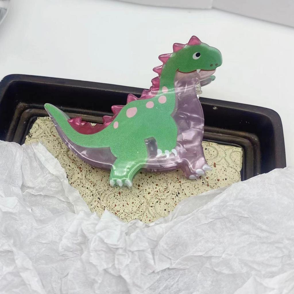 Cartoon Dinosaur Hair Claws Acrylic Ponytail Holder For Women Girls Hair Accessories