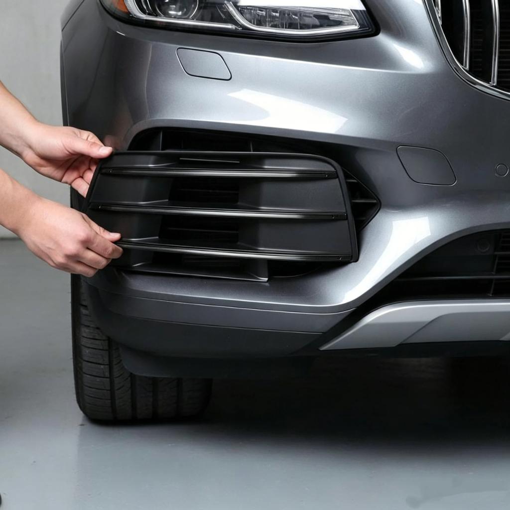 Front Bumper Fog Light Grilles Matte Black Weather Resistant High Durability for Q7 Exterior Auto Parts