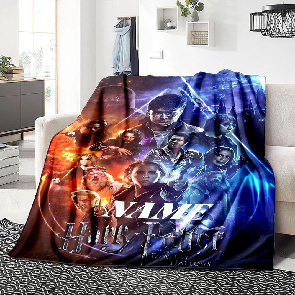 Custom Name "Harry Potter Magical Journey" blanket for Couch & Bed, Plush Cozy Fuzzy Blanket Super Soft & Warm Blankets for Fall and Winter. 0908102